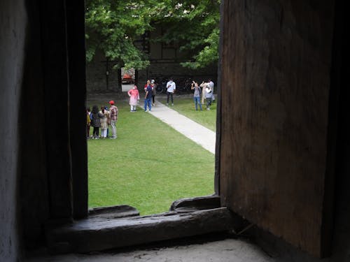 Free stock photo of khaplu palace, people in window, window wooden