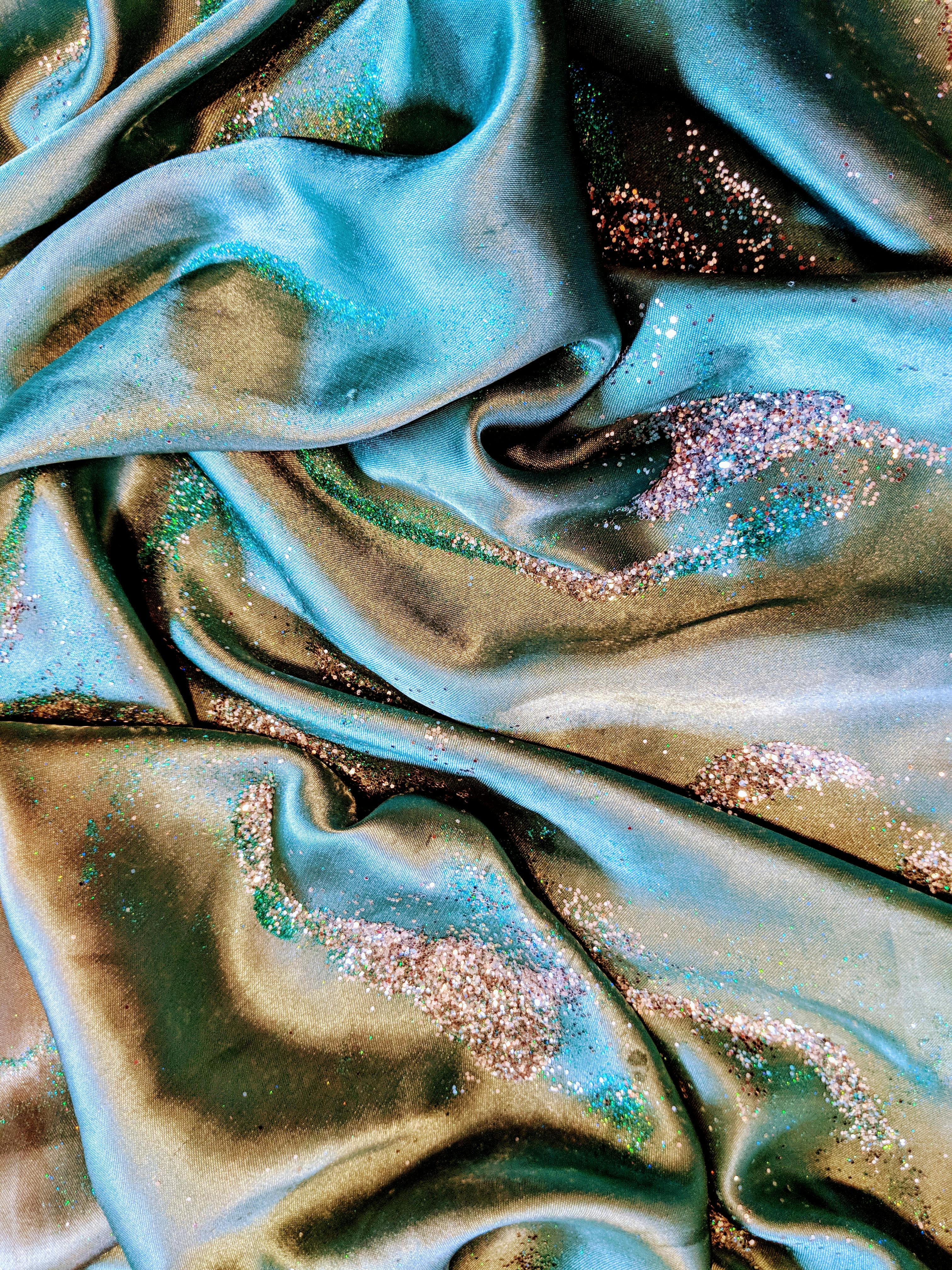 Free stock photo of satin sheets, turquoise