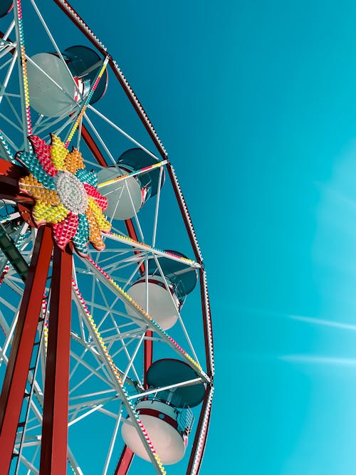 Free stock photo of blue sky, ferris wheel, lunapark