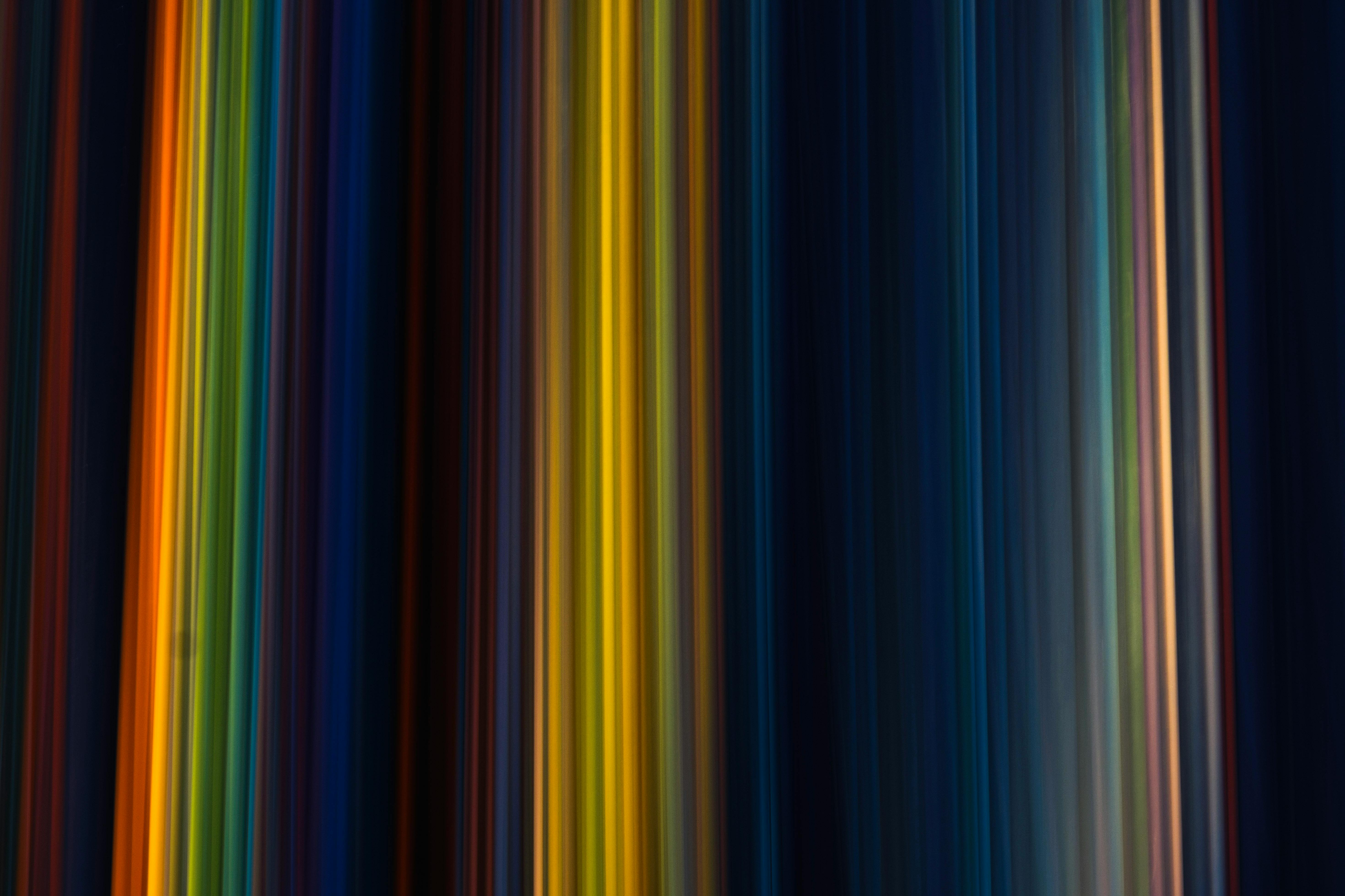 Rainbow Colored Wallpaper with Vertical Lines