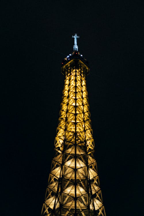 Free Eiffel Tower With Lights during Night Stock Photo