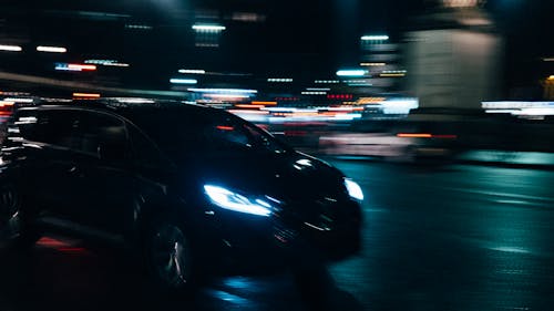 Free A Car at Night Stock Photo