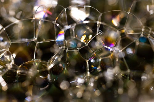 Free Close Up Shot of a Soap Bubbles Stock Photo