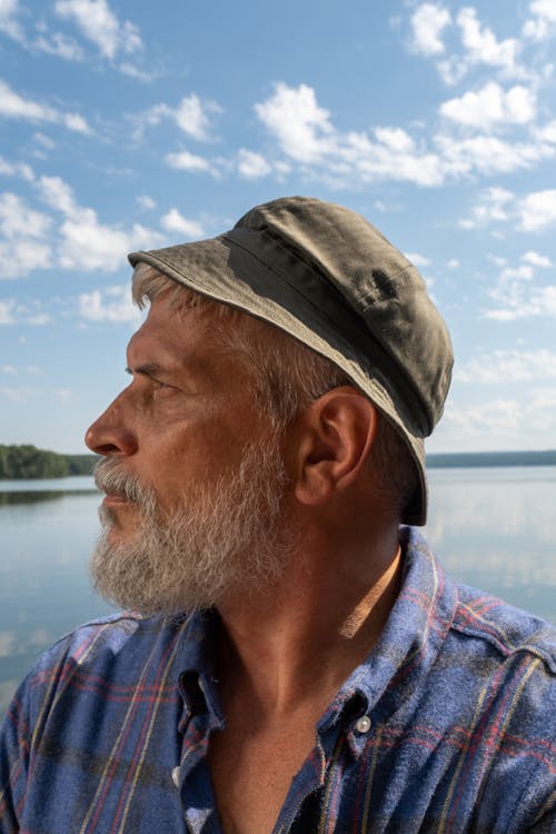 Elderly Man Wearing Hat