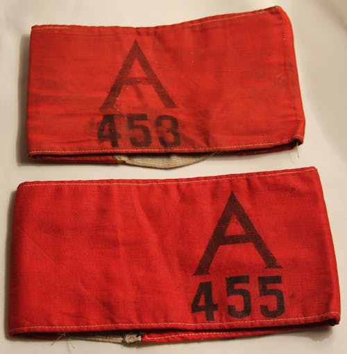 Free stock photo of 453 and 455, arm band requirement, concentration camp Stock Photo