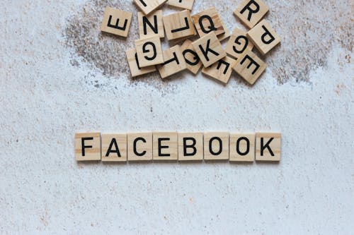 Facebook Spelled on Scrabble Tiles
