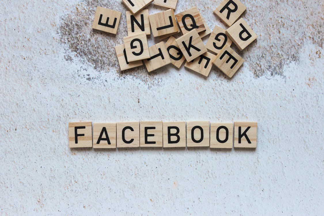 Free Facebook Spelled on Scrabble Tiles Stock Photo