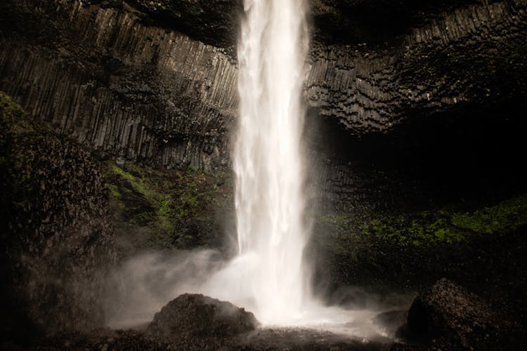 Waterfall In Cave