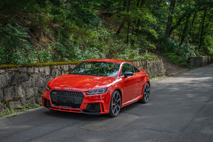 Red Audi Car On The Road