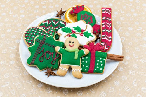 Christmas Cookies in Close-up Photography