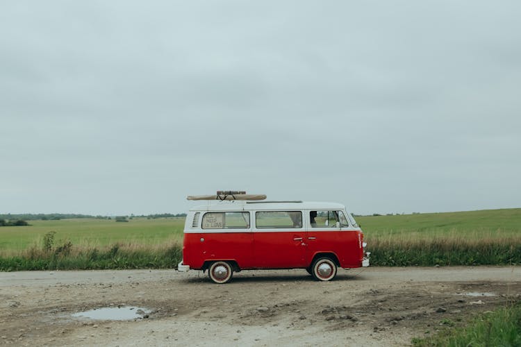 A Van On An Unpaved Road