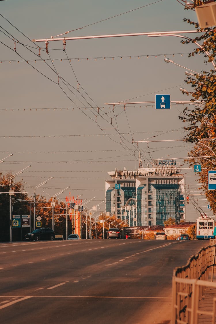 Empty Street In City