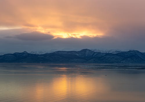 горы, закат, залив 的 免費圖庫相片