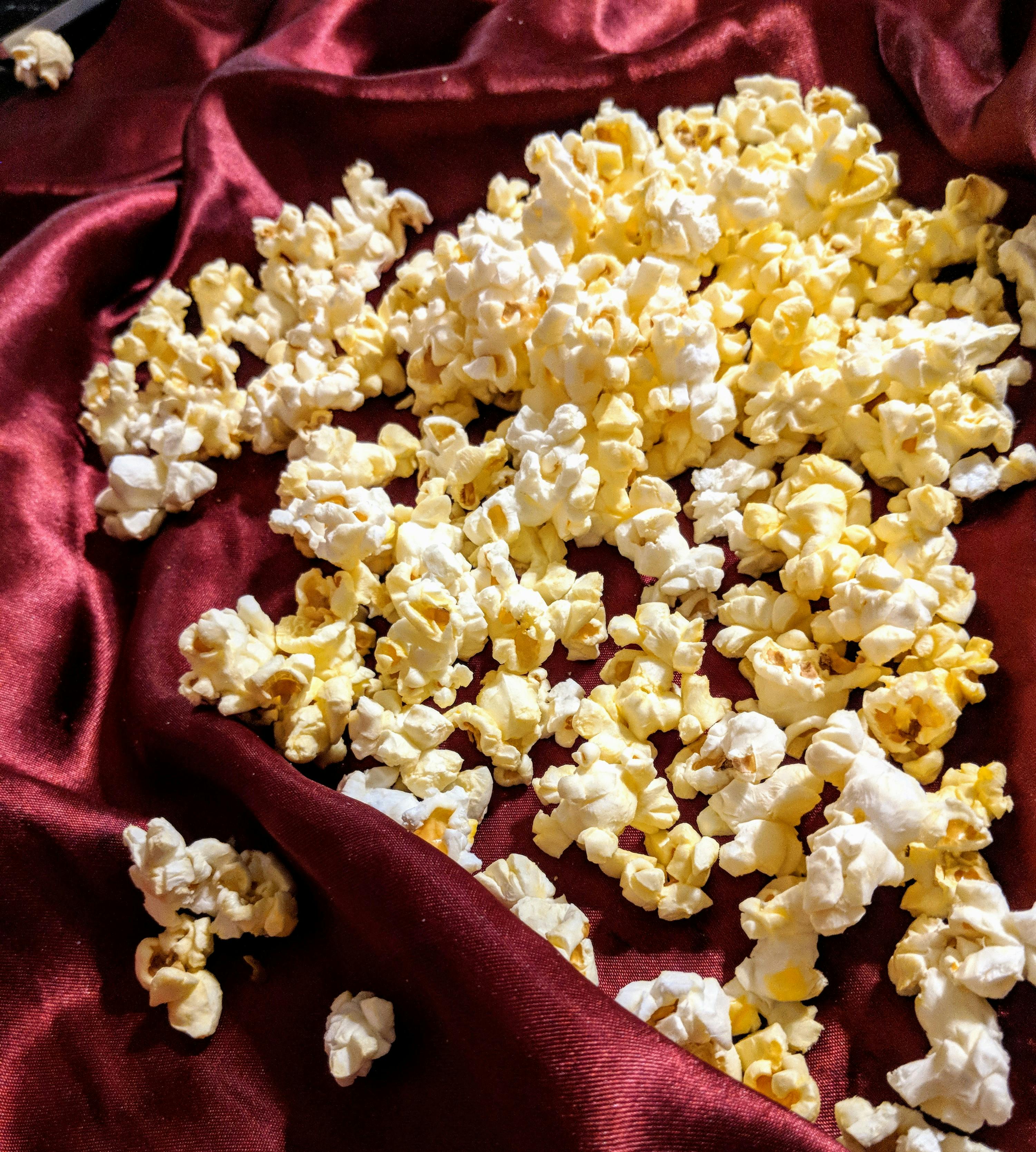 Free stock photo of popcorn, Popcorn art photo, red food photo