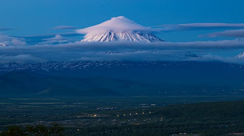 View of the Snow Covered Mount Ararat from the Valley
