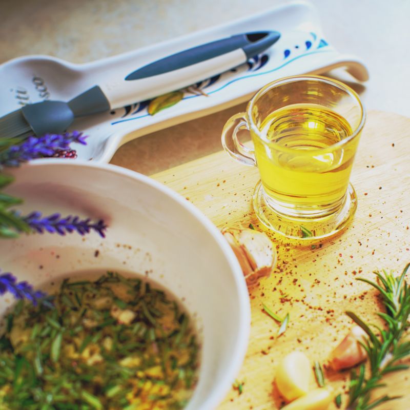 Herb-Infused Garlic Oil Vegetable Marinade