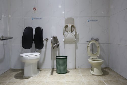 Free Toilets Inside WC Stock Photo