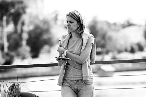 Free stock photo of black and white, city, female portrait Stock Photo