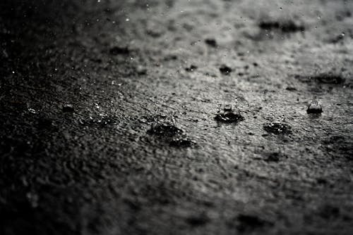 Základová fotografie zdarma na téma betonová podlaha, černobílý, déšť