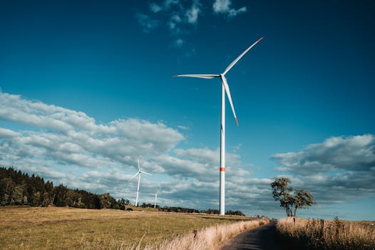 Windmills on Grassland