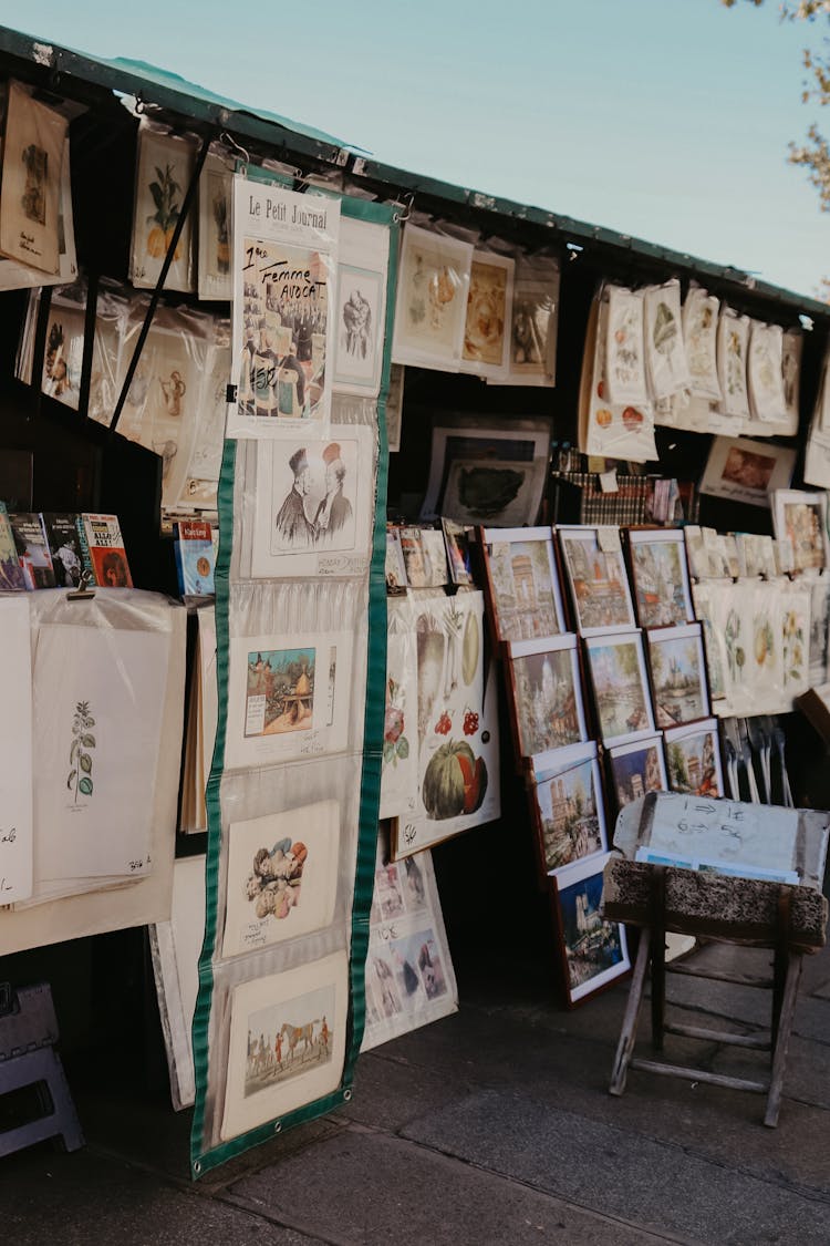 Market Stall With Art