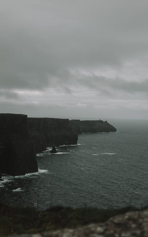 A Gloomy Sky over the Cliffs by the Seaside