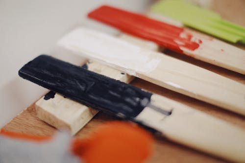 Close-up of Sticks with Painted Tips