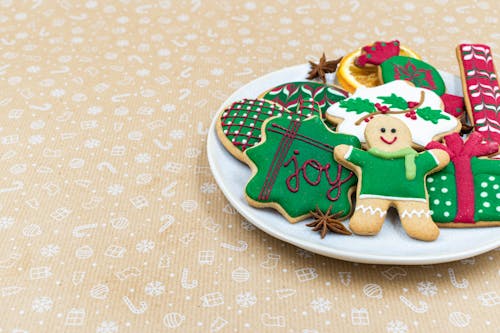 Homemade Christmas Cookies on a Plate