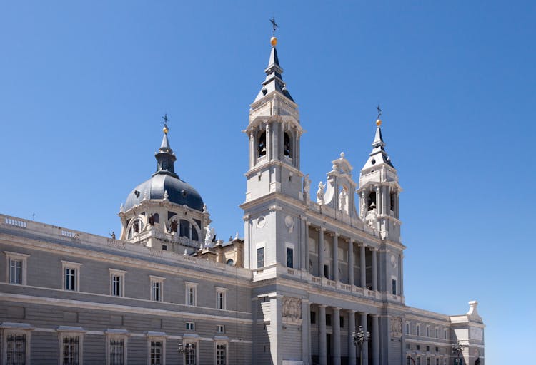 Almudena Cathedral Facade, Madrid, Spain 