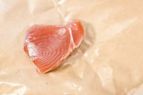 Close-up of Piece of Raw Fish