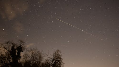 夜空, 流れ星, 絶景の無料の写真素材