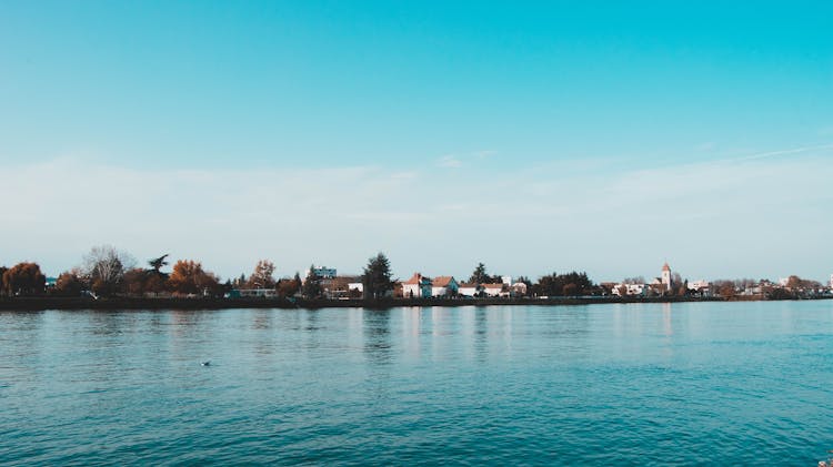 Scenic Landscape Of A Lake 