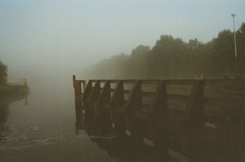 View Deck over the Foggy Lake