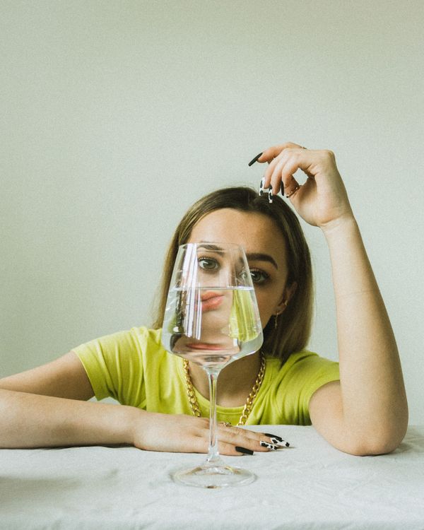 Face Distorted by Glass with Water · Free Stock Photo