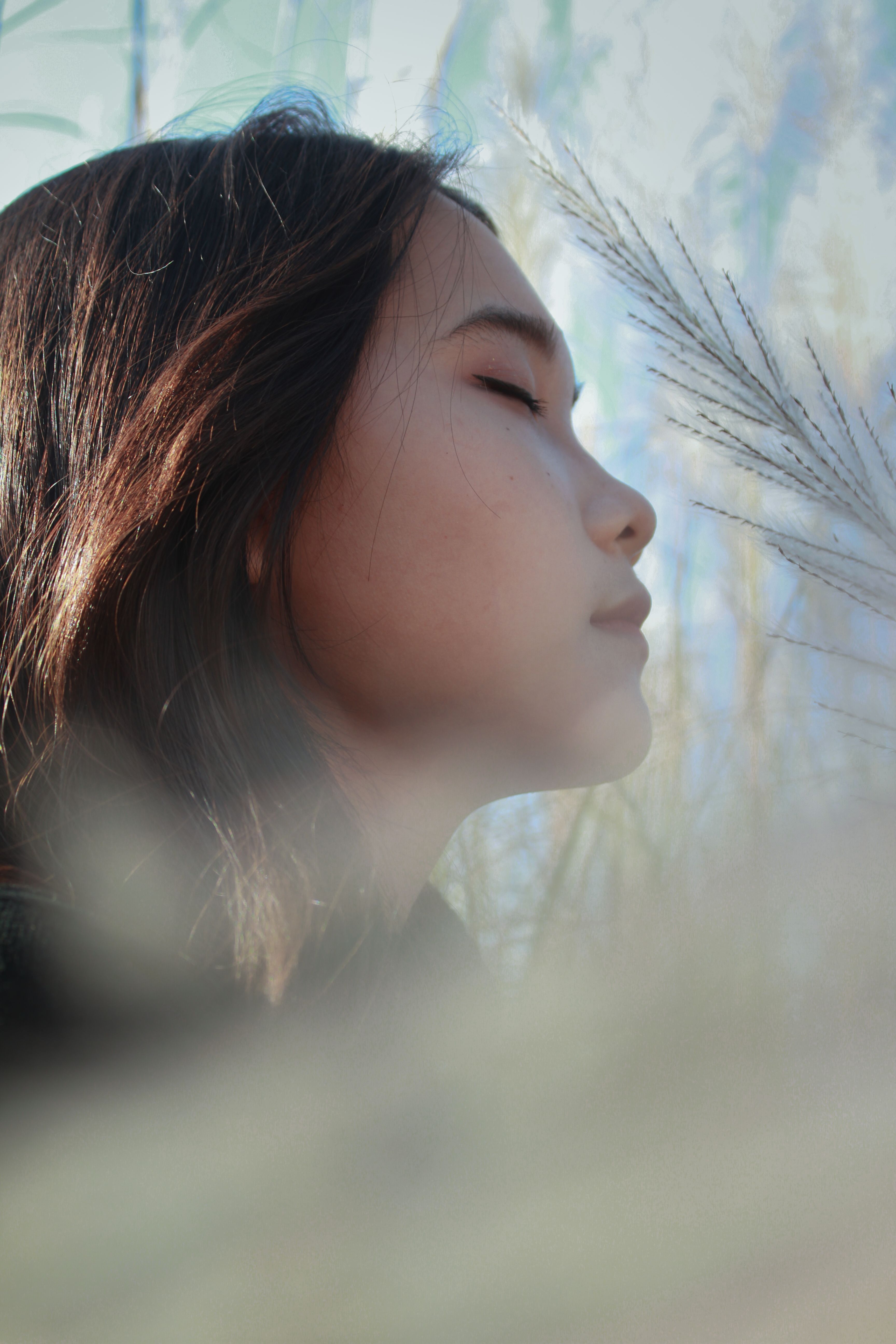 Close Up Photo of a Woman with Her Eyes Closed · Free Stock Photo