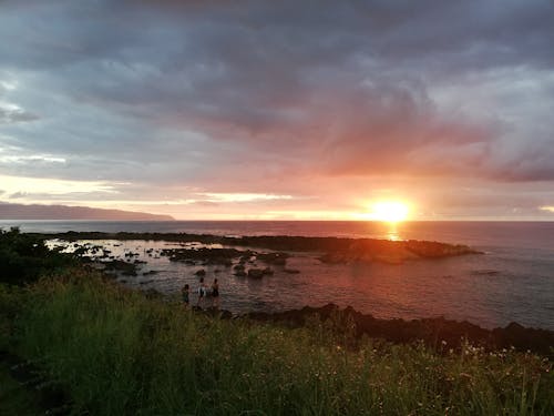 คลังภาพถ่ายฟรี ของ haleiwa, ขอบฟ้า, ช่วงแสงสีทอง