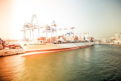 Free stock photo of cargo, cargo ship, city