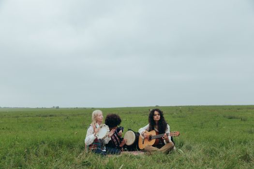 Frame preview of an AI Folk music video — acoustic instruments