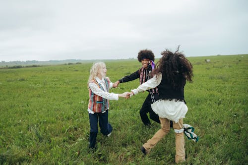 A Group of People Wearing Hippie Clothing