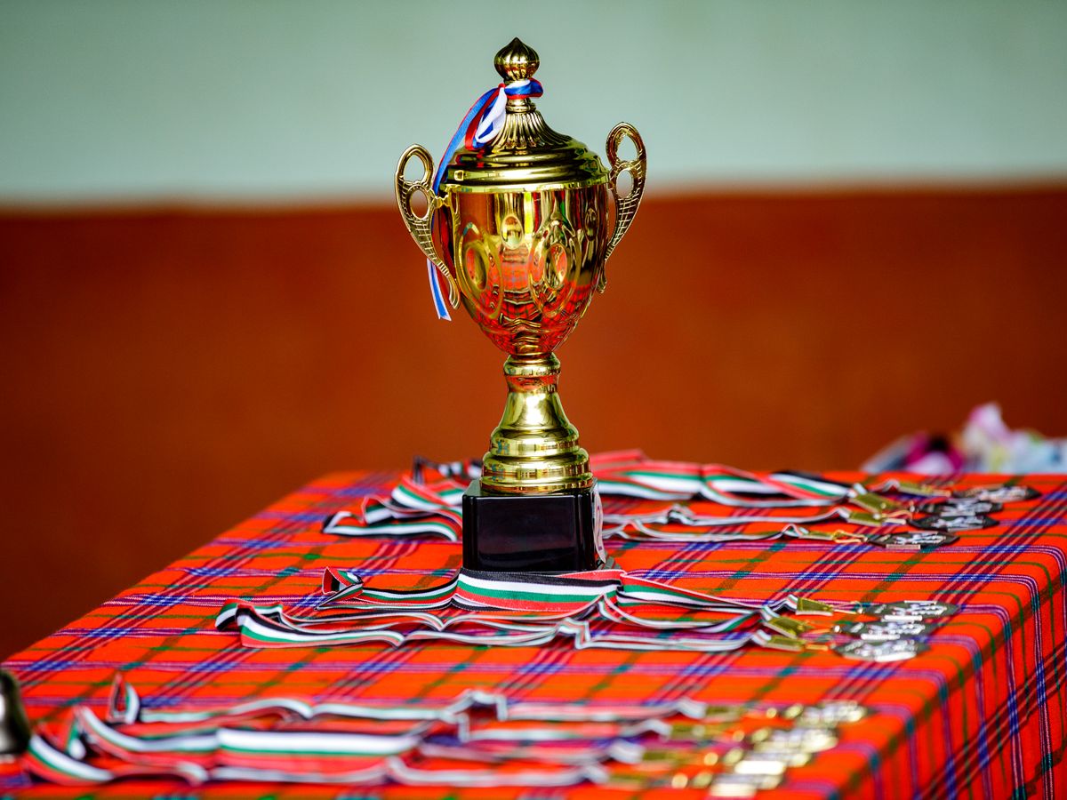 Championship trophies & silverware on display