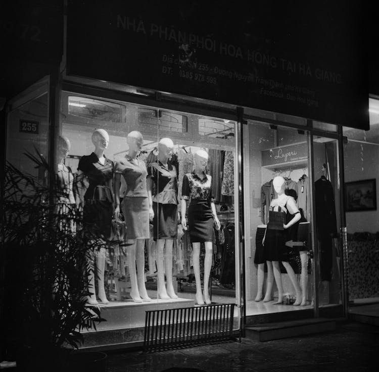 Display Window Of A Boutique In Vietnam