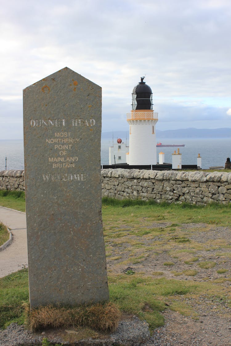 Dunnet Head Sign Near Lighthouse