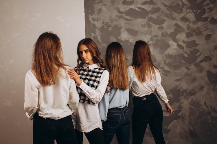 Group Of Young Fashionable Girls 