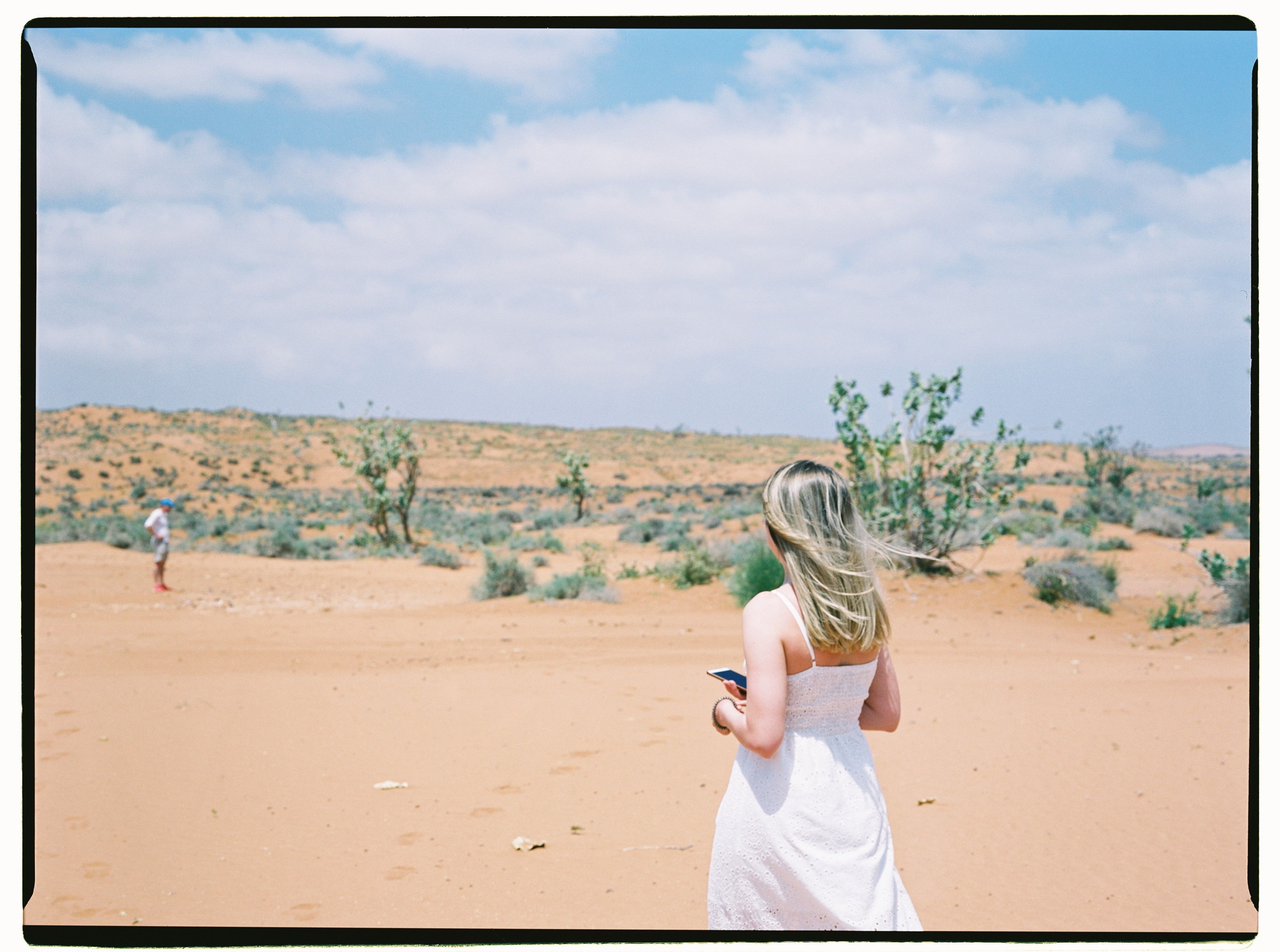 Woman in White Dress at the Desert · Free Stock Photo