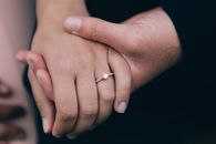 Person Wearing Silver Diamond Ring