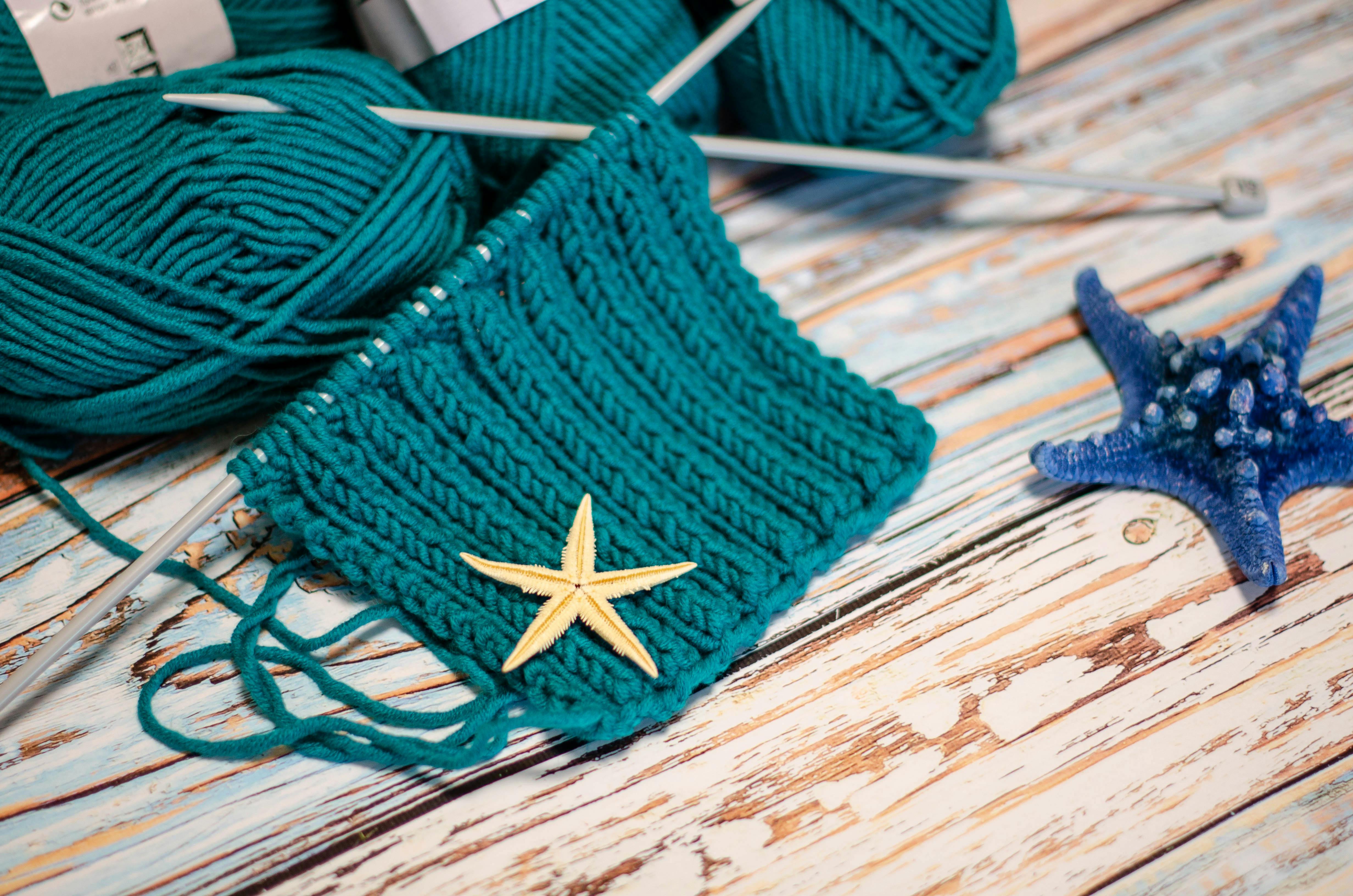 Free Knitting Needles and Yarns Stock Photo