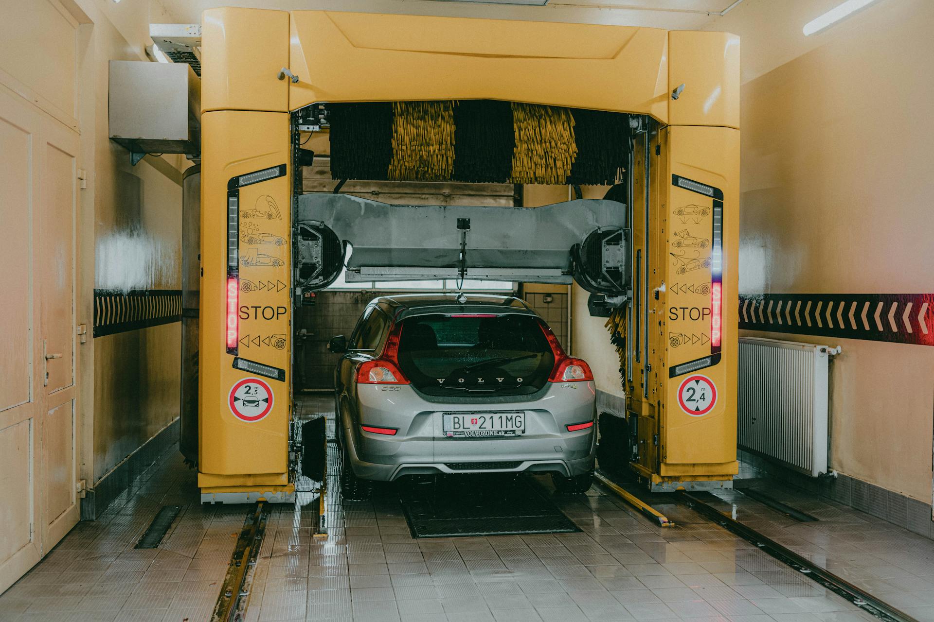 Car in a Car Wash