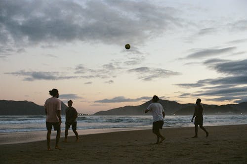 People Playing on a Beach