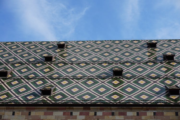 Roof Of The Bolzano Cathedral In Italy