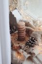 Macaroons and Decoration on the Windowsill
